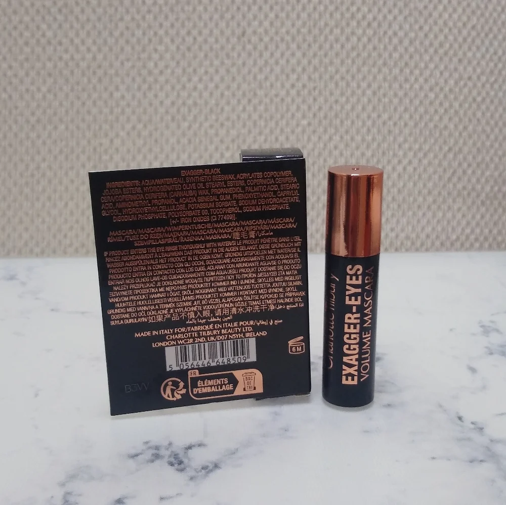Charlotte Tilbury Exagger-Eyes Volume Mascara Mini Size .06 oz